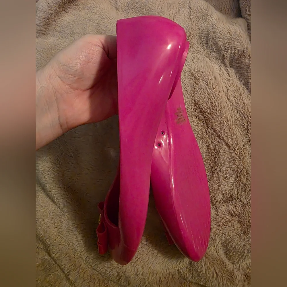 Kate Spade Pink Flats with Gold Accents